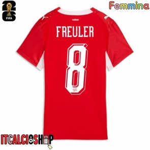 Svizzera Remo Freuler #8 Prima Maglia Femmina Mondiali 2026 Manica Corta